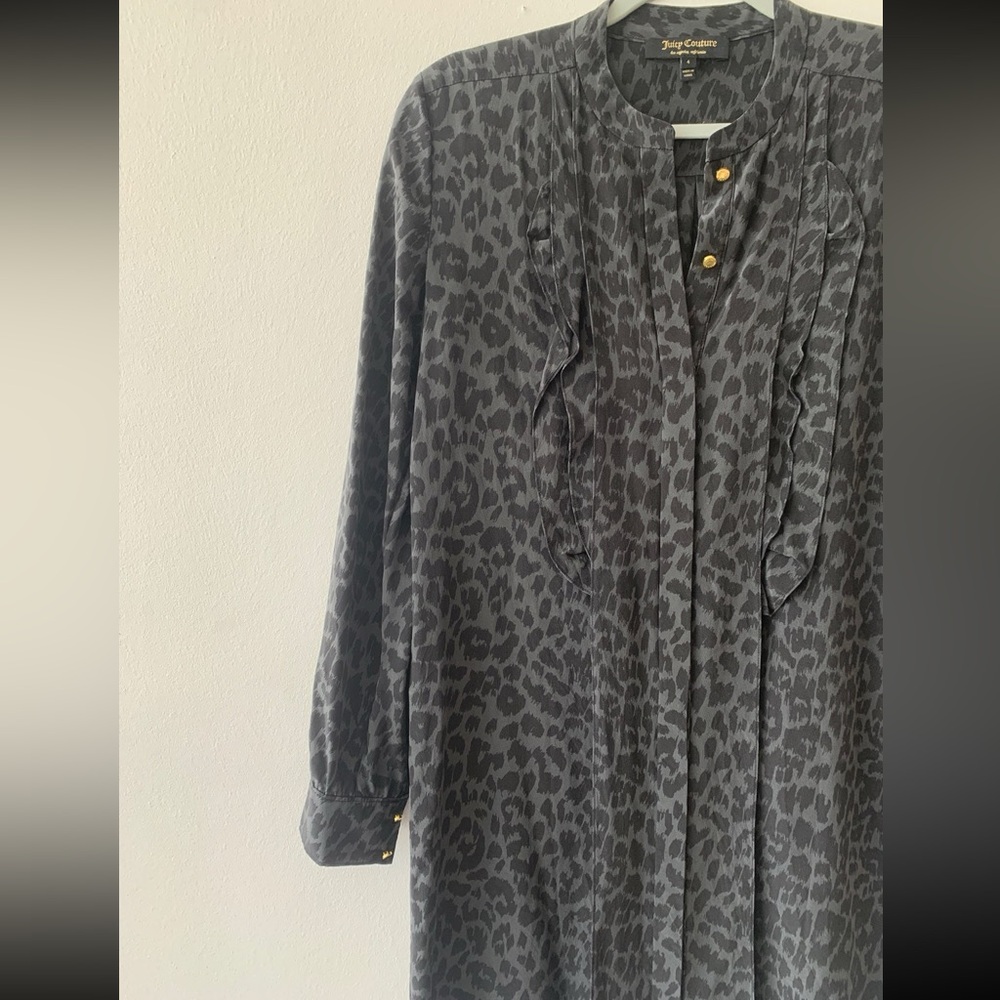 Juicy Couture Black Leopard Print Tunic Dress Small - Picture 7 of 10